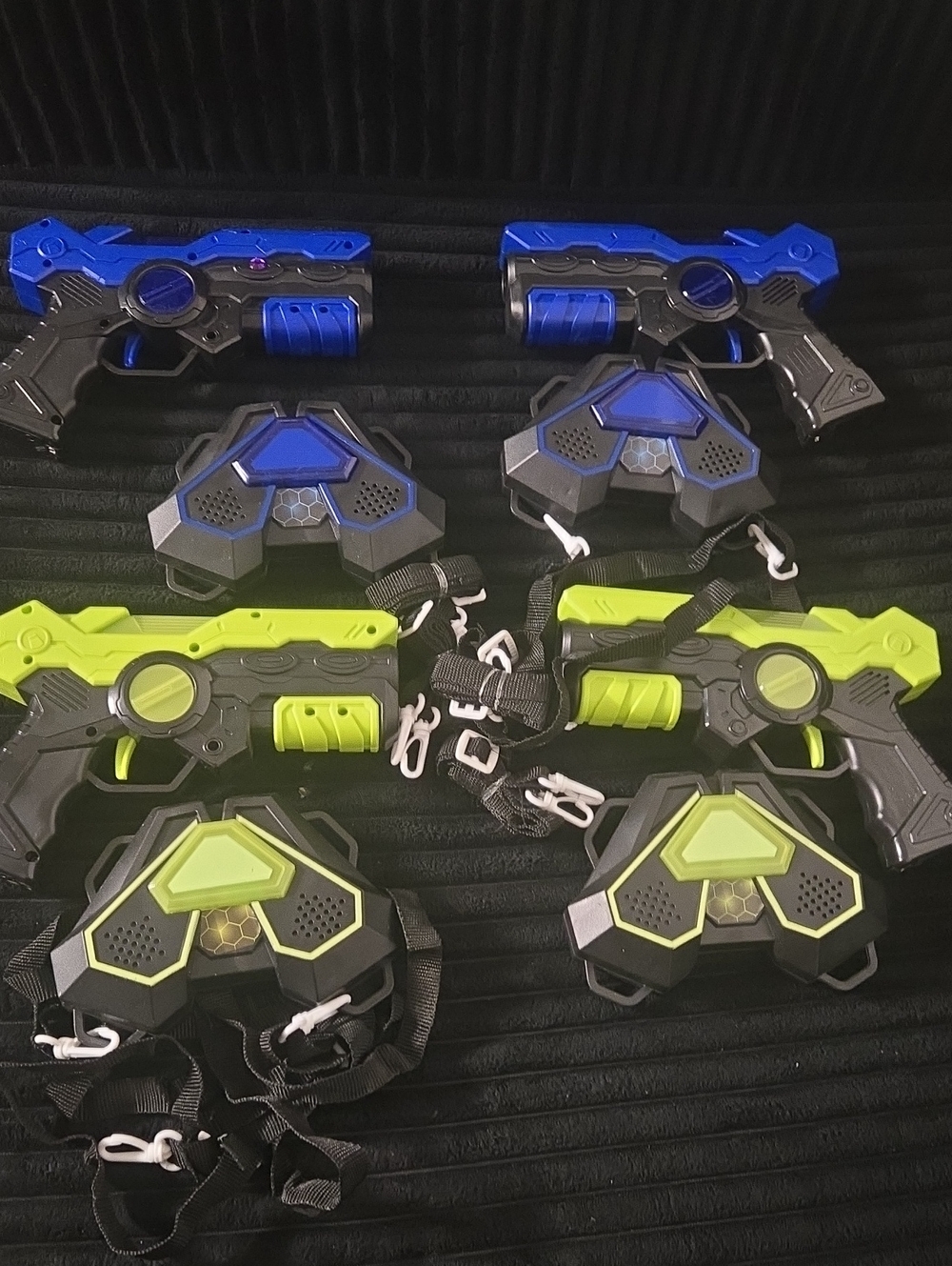 Kids Laser Tag Blaster Set - Blue & Green